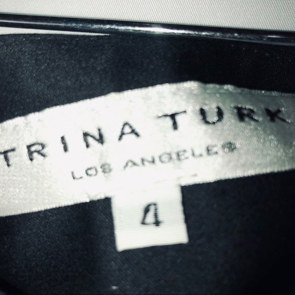 TRINA TURK Black pants side zipper like new SIZE 4 - Picture 2 of 16